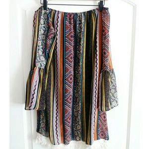 Multicolor Bohemian Women's Tunic